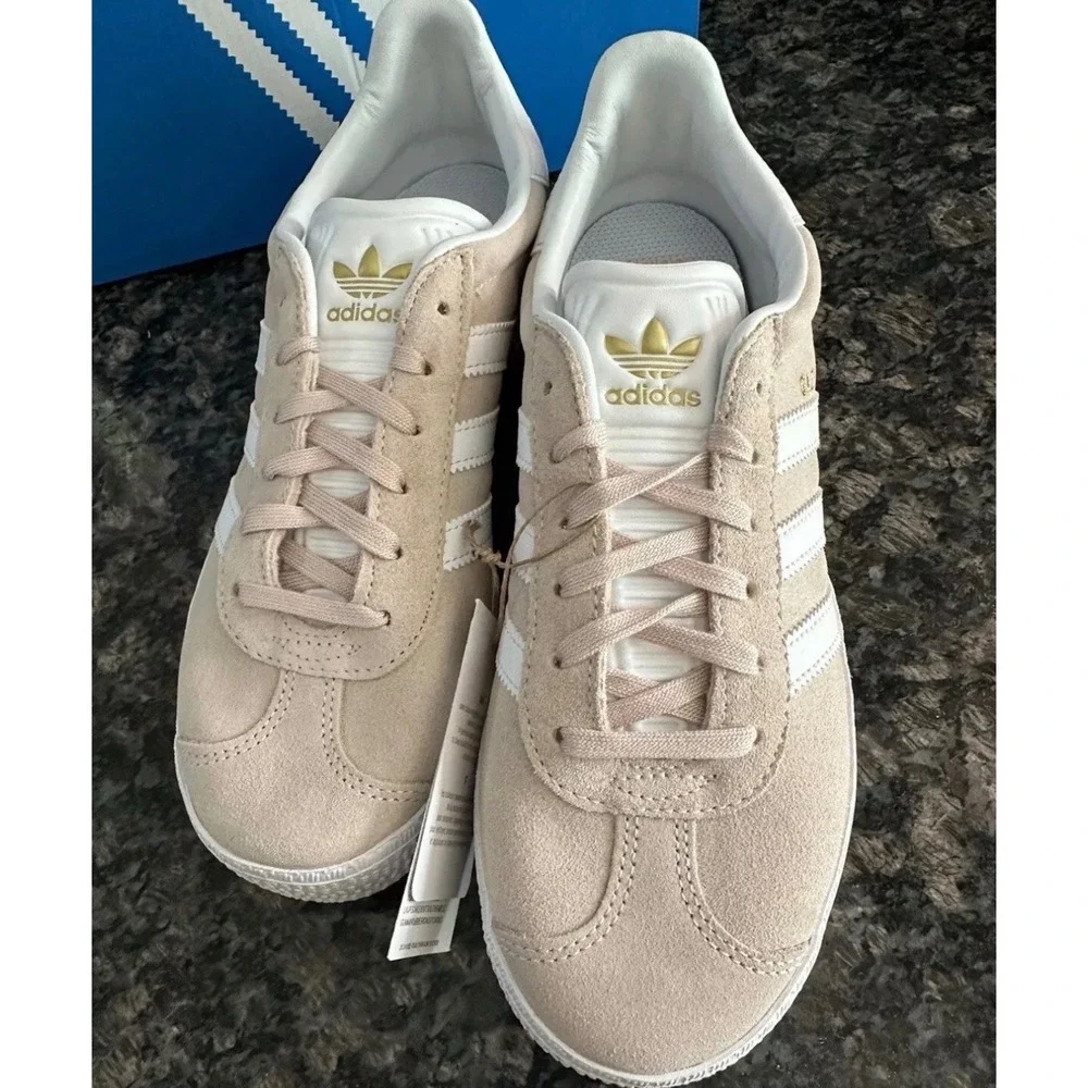 Adidas Originals Gazelle J Wonder Quartz Pink White Suede Sneakers H01512 S 4.5J